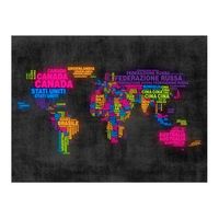 papel pintado 3d - mapa en italiano - colores 300x231 cm