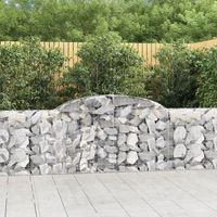 cestas de gaviones 3 piezas  gavion para piedras  gavion decorativo forma de arco hierro 300x30x80100 cm cfw473709