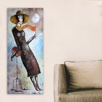 pintura decorativa lienzo dky31455311350120 multicolor 50x120