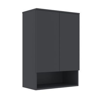 Armario De Baño  - 70 X 36 X 100 Cm - Antracita Mate