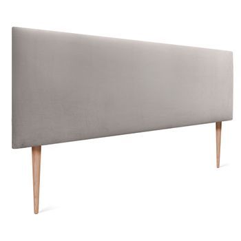 Dhome Cabecero De Terciopelo Liso 160x105 Con Patas Camas 150/160 - Beige