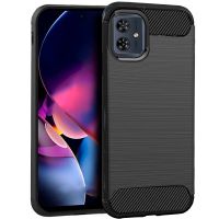 cool carcasa carbon negro para motorola moto g54 5g
