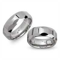 tungsteno grabado laser anillos de boda brillantes