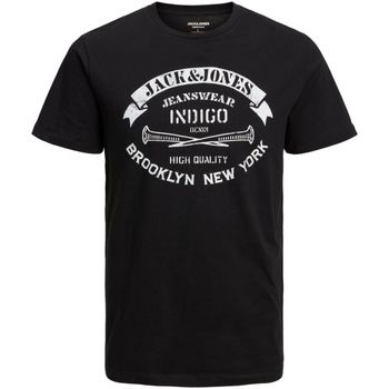 Jack & Jones Camiseta 12237363 JJEJEANS TEE SS O-NECK 23/24 SNJNR BLACK para niño