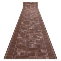 alfombra de pasillo con refuerzo de goma  tribe marron 100cm 100x140 cm