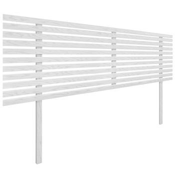 Cabecero De Madera Reciclada Dm Estilo Japones Con Patas 145x115cm Camas 145 - Blanco Madera
