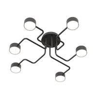 lampara de techo xuli negro 6 luces