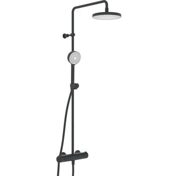 Columna De Ducha Con Rociador Hansa Hansamicra 4435 3 Chorros Proyección 445 - 470 Mm Dn 15, Negro Mate, 4435013033