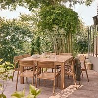 salon de jardin de madera de teca maciza para  28 pers april