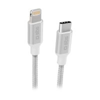 cable sbs lightning-usb-c 1 m plata