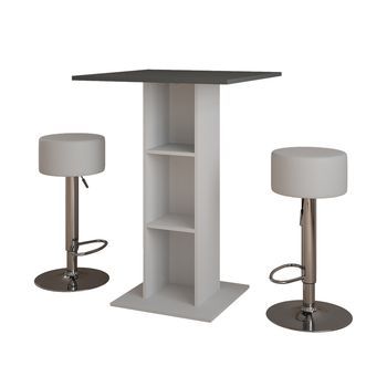Set De Mesa De Bar Repose 75 X 75 Cm Con 2 Taburetes De Bar Vicco