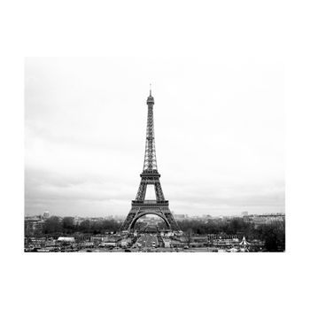 Papel Pintado 3d - París: Fotografía En Blanco Y Negro (200x154 Cm)