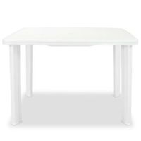 mesa de jardin  mesa de exterior de plastico blanca 101x68x72 cm