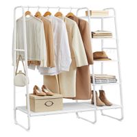 perchero para ropa con zapatero blanco nube  blanco mate
