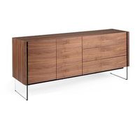 aparador patas de cristal modelo valeta 180 x 49 x 77 - nogal