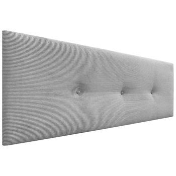 Dhome Cabecero De Pana Liso Con Botones 160x50 Camas 150/160 - Gris