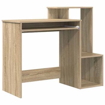 Escritorio Roble Sonoma 106 X 41 X 88.5 Cm Madera De Ingeniería Vidaxl