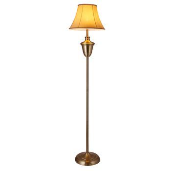 [lux.pro] Lámpara De Pie Led Elegante (e27) - Ø 35cm - Lámpara De Salón Beige / Blanco