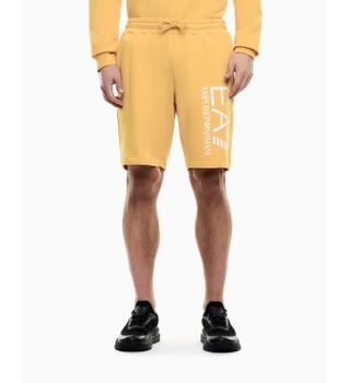 EA7 para hombre. 7M001414_AF22266 Bermudas Core Identity amarillo (XXS), Casual, Deportivo, Algodón, Mostaza