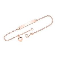 pulsera con colgante corazon oro rosa