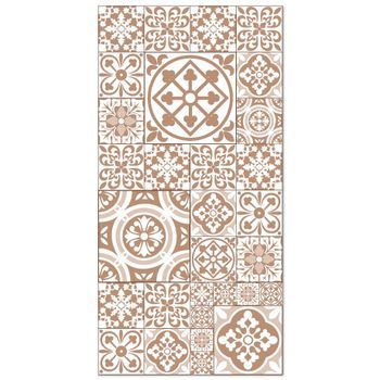 Panorama Alfombra Vinílica Hidráulica Talavera Marrón 80x200 Cm