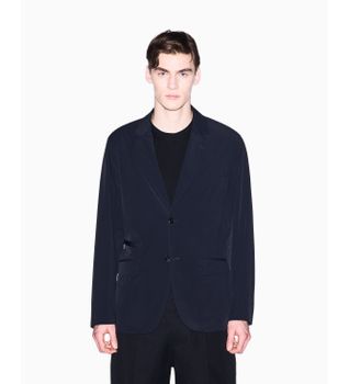 A|X Armani Exchange para hombre. XM002075AF22572UC001 Blazer Deconstruida negro (34), Casual, Clásico, Poliamida