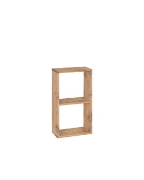 Estanteria de madera maciza en tono marrón claro con 1 estante