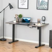escritorio electrico de metal melamina vinsetto 140x70x116 cm-negro