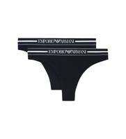 emporio armani para mujer ew000406af19023 set 2 braguitas brasilenas de punto organico con banda con logotipo negro xl homewear algodo