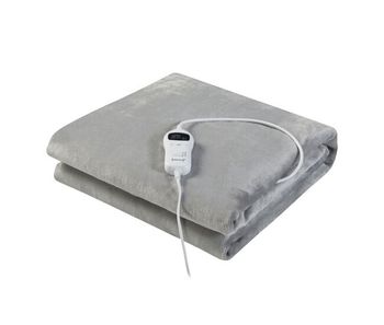 Manta eléctrica archi 10 niveles de calor 120w vlies 180x130 cm - gris claro [en.casa]