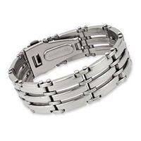 moderno brazalete de acero inoxidable pulido