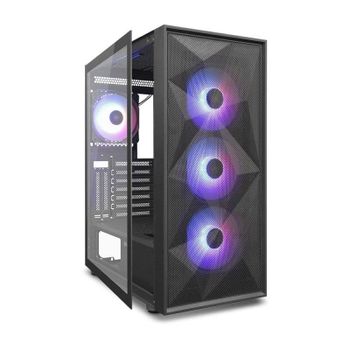 Caja de PC Zolyd Radion ATX ARGB Vidrio Templado 4 Ventiladores Incluidos