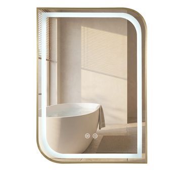 Espejo Zone Gold 80x60 Led