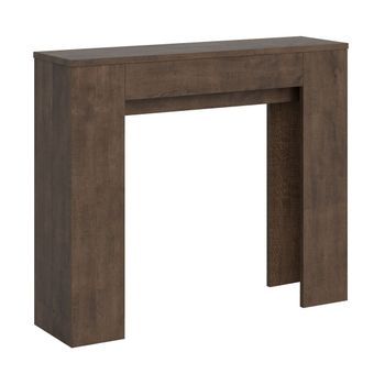 Consola Pequeña Kilaz Extensible De Madera 90x25/181 Cm-color Marrón