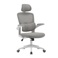 silla de oficina ergonomica aron con refuerzo lumbar reposacabezas y brazos abatibles negra