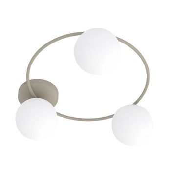 Plafón de techo buga moca opal (3 luces)