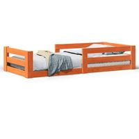 estructura de cama sin colchon madera maciza marron 80x160 cm vidaxl