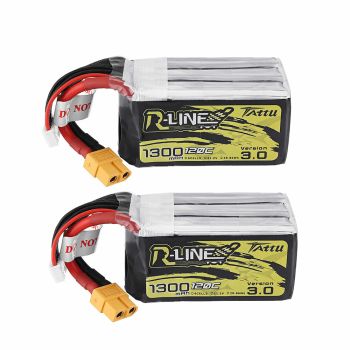 TATTU R-LINE V3.0 6S 22.2V 1300mAh 120C 6S1P Batería LiPo XT60 Plug para Mark5 HD iFlight Nazgul5 V3 Geprc Cinelog35 V2