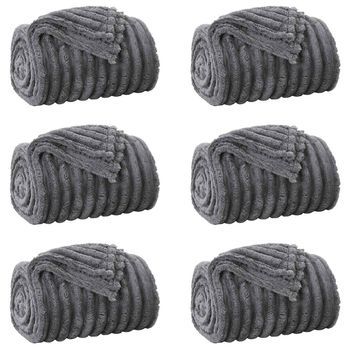 Mantitas De Sofá 6 Uds. Gris Oscuro 200 X 150 Cm 4.75 Kg Lana Vidaxl