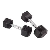 par de mancuernas hexagonales cross training 25kg viok sport - antirrodamiento - color negro