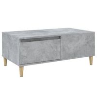 mesa de centro 90x50x365 cm madera trabajada y madera maciza de eucalipto - gris