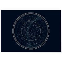 panorama dibond de aluminio mapa de estrellas 70 x 100 cm  impreso en aluminio dibond blanco de alta calidad  cuadros paisajes cuadros decoracion