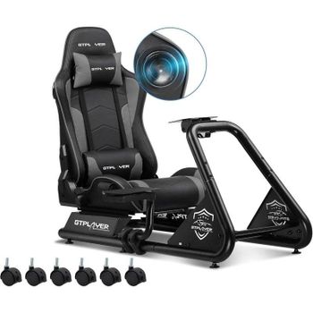 Cockpit de Simulación de Carreras GTPLAYER con Altavoces y Soporte Universal