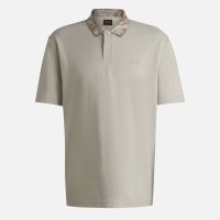 boss orange jungle collar cotton-pique polo shirt - l