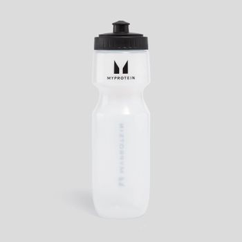 Botella de agua deportiva de Myprotein - Transparente/negro