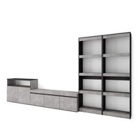 muebles de salon para tv conjunto de muebles comedor 370x186x35cm para tv hasta 65 mueble television estilo moderno cemento
