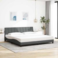 cama matrimonial  cama para adultos  cama sin colchon tela gris oscuro 200x200 cm cfw314015