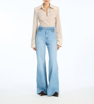 Rotate para mujer. 1151681321 Jeans Marissa azul (28), Casual, Denim, Algodón Orgánico, Sostenible