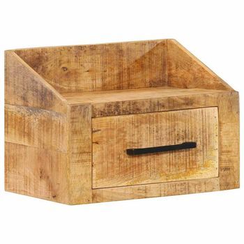 Armario De Noche Marrón 40 X 30 X 30 Cm Madera De Mango Maciza Vidaxl