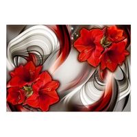 papel pintado 3d - amaryllis - ballad of the red 300x210 cm
